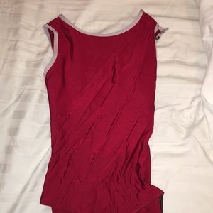 Red and White Yumiko leotard